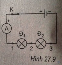 Đo cường độ dòng điện và hiệu điện thế đối với đoạn mạch nối tiếp