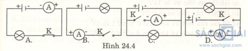 Giải bài tập SBT Vật lý lớp 7 bài 24: Cường độ dòng điện