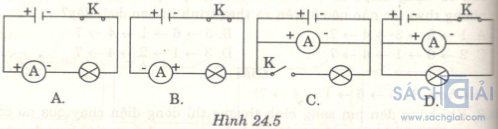 Giải bài tập SBT Vật lý lớp 7 bài 24: Cường độ dòng điện