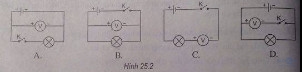 Giải bài tập SBT Vật lý lớp 7 bài 25: Hiệu điện thế