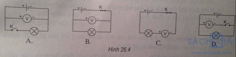 Giải bài tập SBT Vật lý lớp 7 bài 26: Hiệu điện thế giữa hai đầu dụng cụ điện