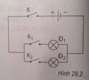 Giải bài tập SBT Vật lý lớp 7 bài 28: Thực hành: Đo hiệu điện thế và cường độ dòng điện đối với đoạn mạch song song