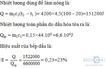 Giải bài tập SBT Vật lý lớp 8 bài 26: Năng suất tỏa nhiệt của nhiên liệu