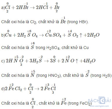 Giải bài tập môn Hóa học lớp 10