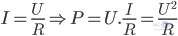 I=\frac{U}{R} \Rightarrow