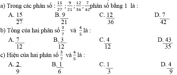 Đề kiểm tra Toán 4 | Đề thi Toán 4