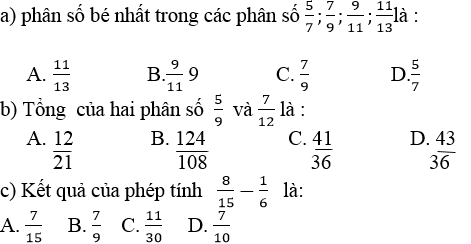 Đề kiểm tra Toán 4 | Đề thi Toán 4