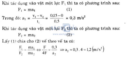 giai bai tap vat ly 10 bai 11 cau c5