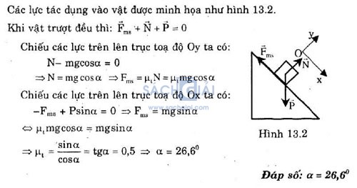 giai bai tap vat ly 10 bai 13 cau b5