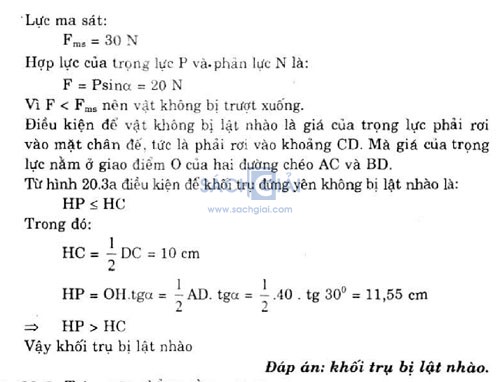 giai bai tap vat ly 10 bai 20 cau b1.2