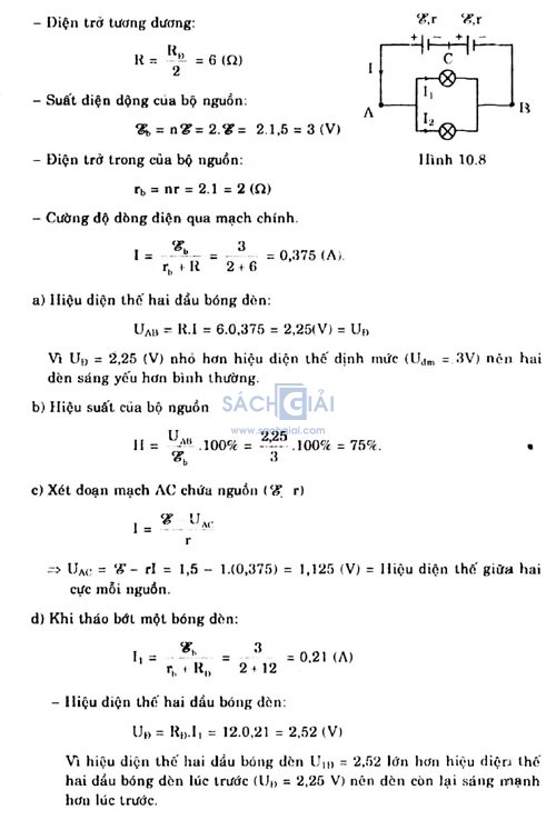 Giai bai tap vat ly 11 bai 10 cau 6