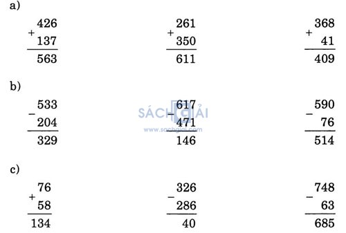 giai VBt toan lop 3 bai 16 cau 1