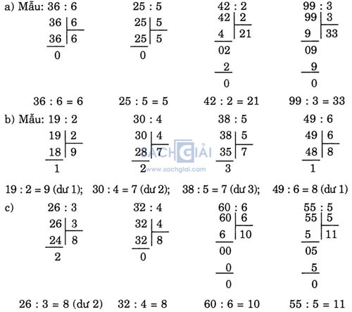 giai VBt toan lop 3 bai 28 cau 1