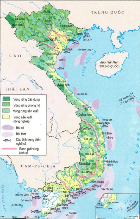 Lược đồ lâm nghiệp và thuỷ sản Việt Nam